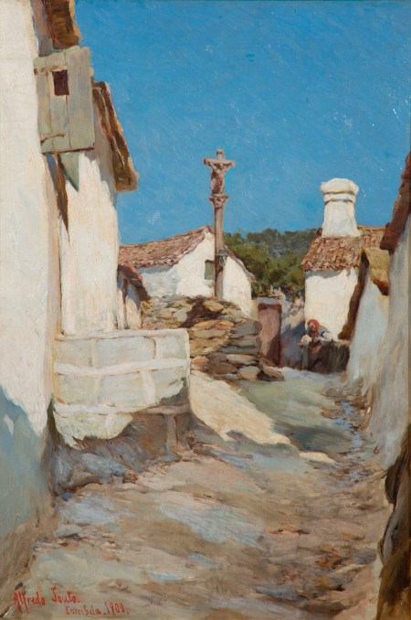 VISTA DE UNA CALLE DEL PUEBLO DE ESTRIBELA