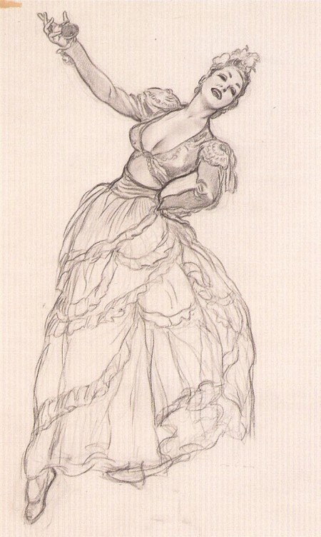 Bailarina con castañuelas